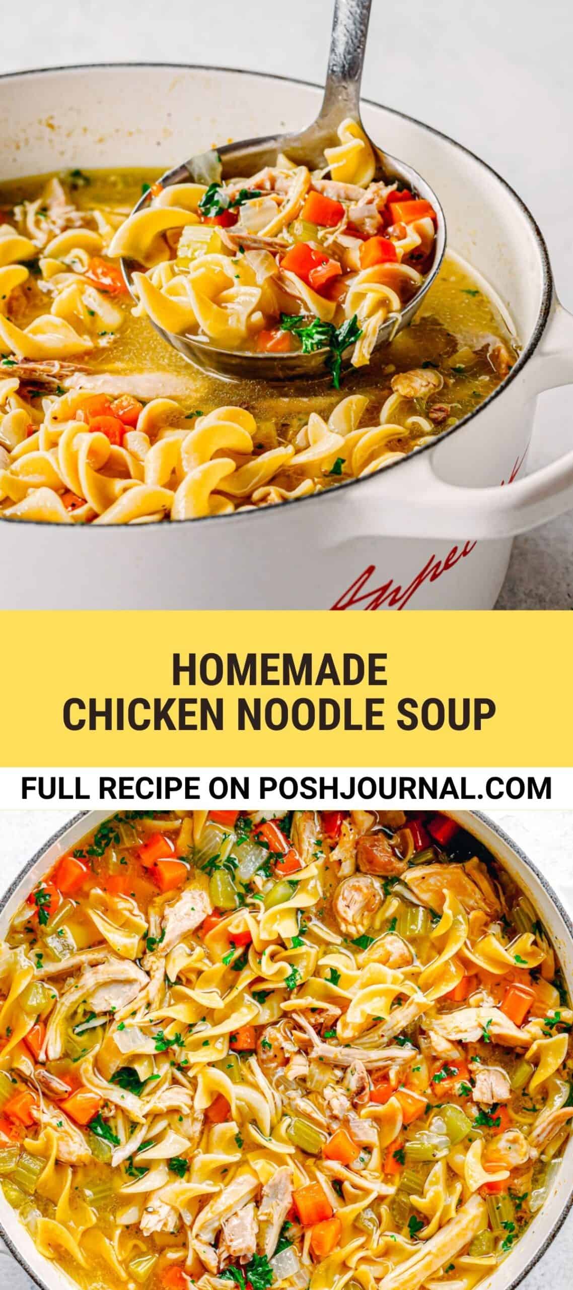 Homemade Chicken Noodle Soup From Scratch Posh Journal