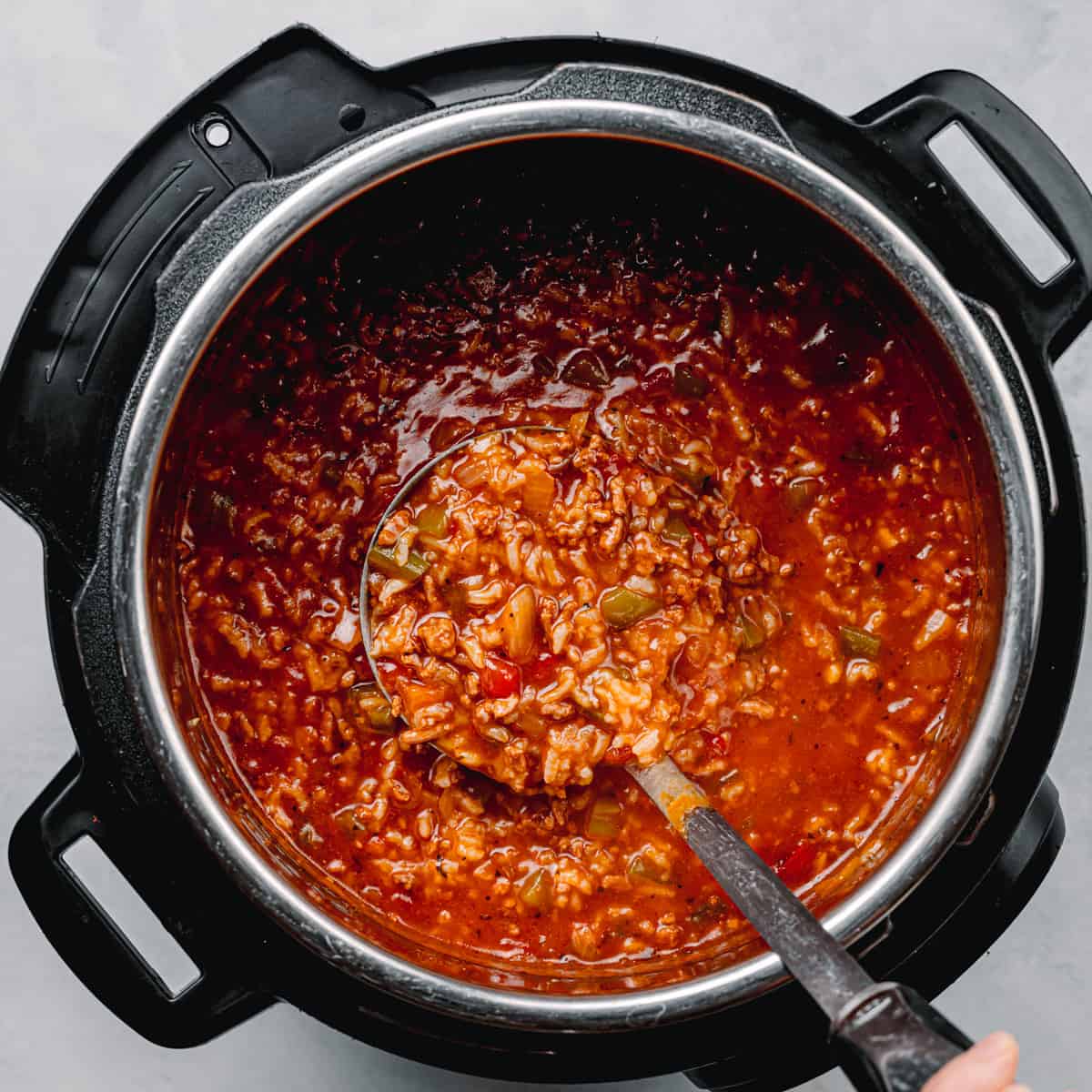 Ground Beef and Pepper Soup