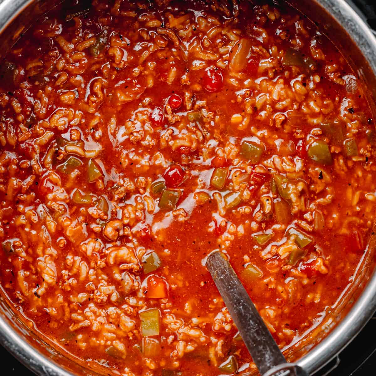 Ground Beef and Pepper Soup 