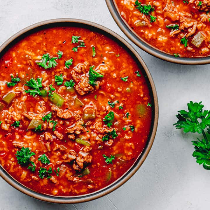 Instant Pot Stuffed Pepper Soup - Posh Journal