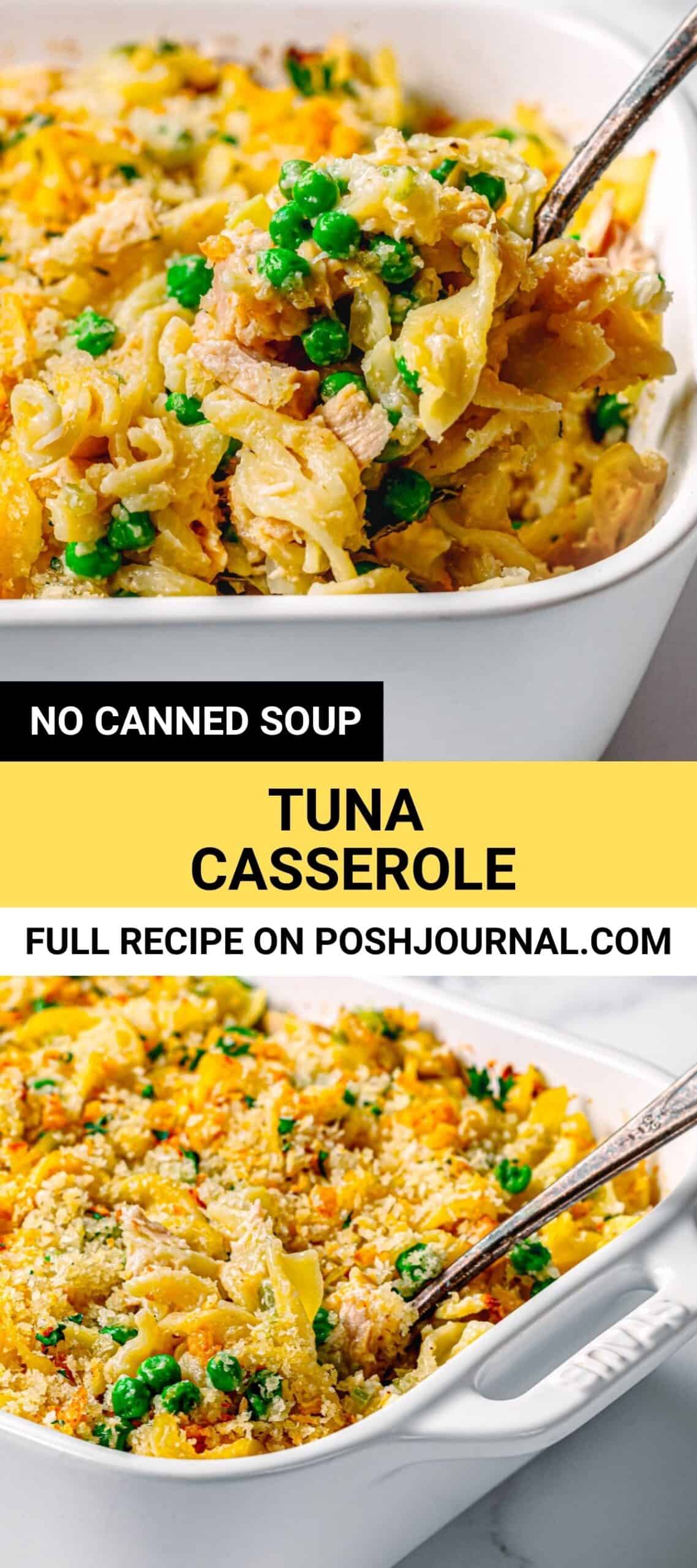 Old Fashioned Tuna Casserole (No Canned Soup) - Posh Journal