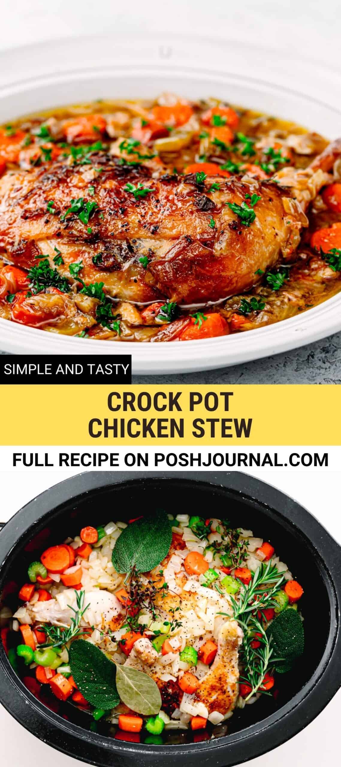 Crock Pot Chicken Stew with White Wine Posh Journal
