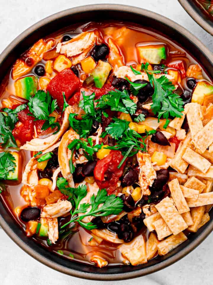 Chicken Tortilla Soup (Stove Top/Instant Pot/Slow Cooker)