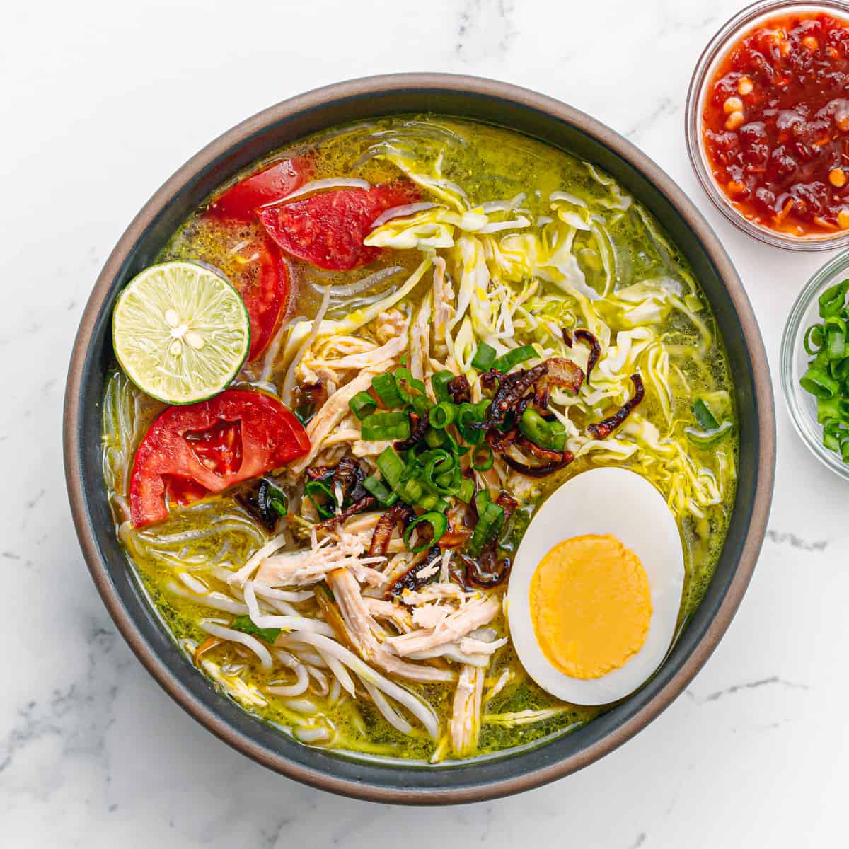 Soto Ayam Recipe (Indonesian Chicken Soup with Vermicelli) - Posh Journal