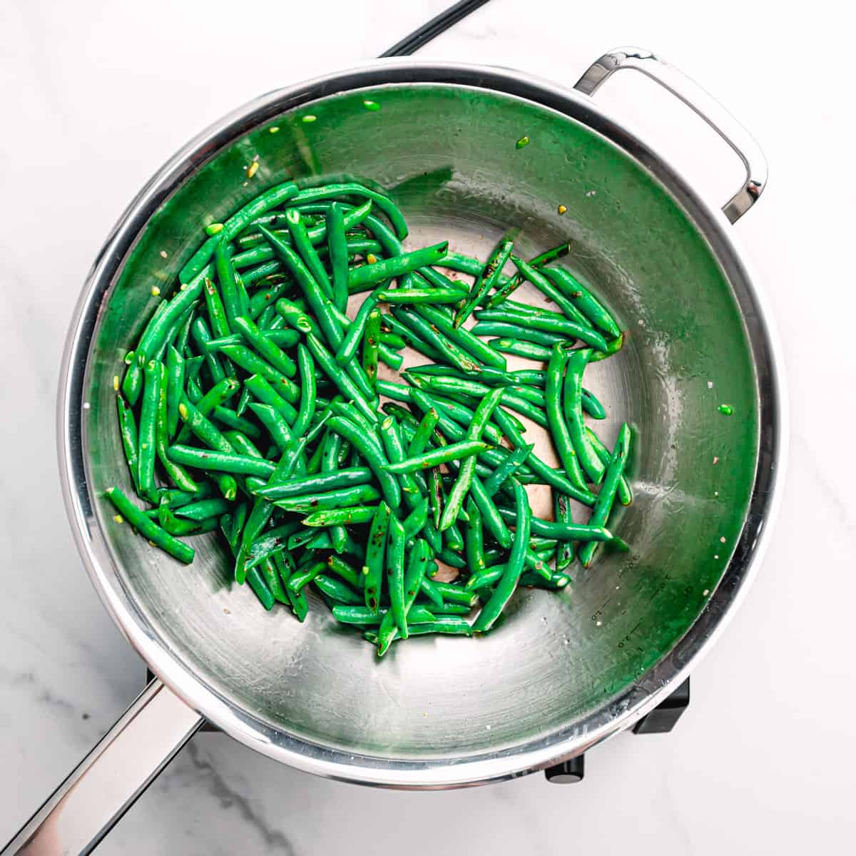 blistered green beans.