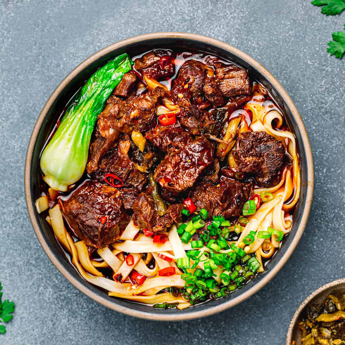 Taiwanese Beef Noodle Soup .