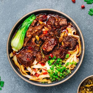 Taiwanese Beef Noodle Soup .