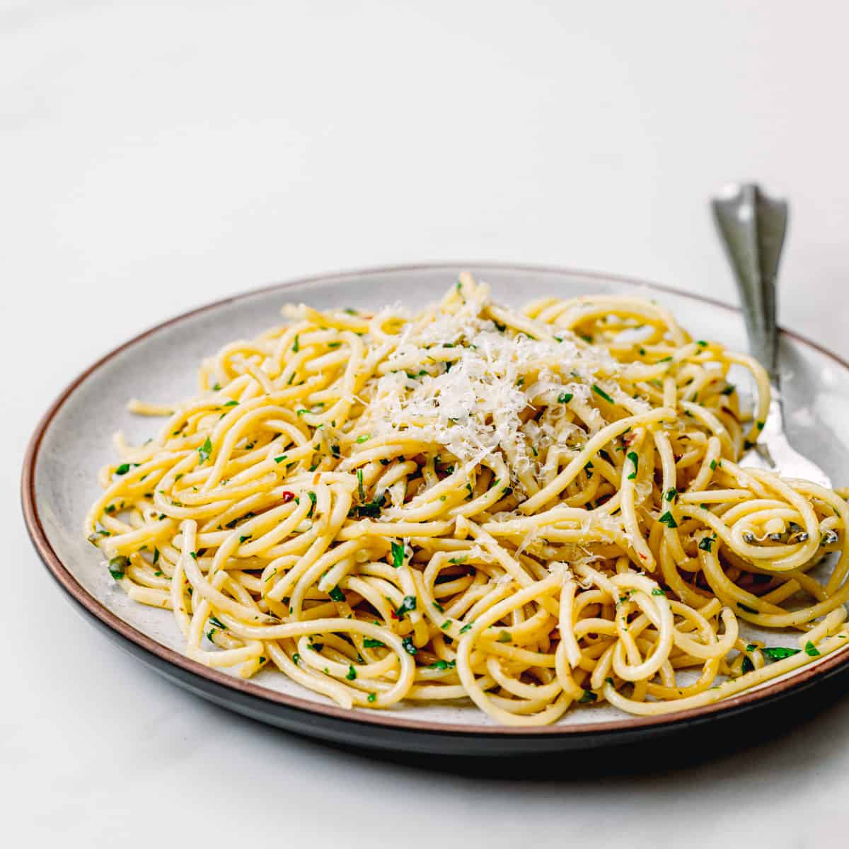 anchovy pasta with capers.
