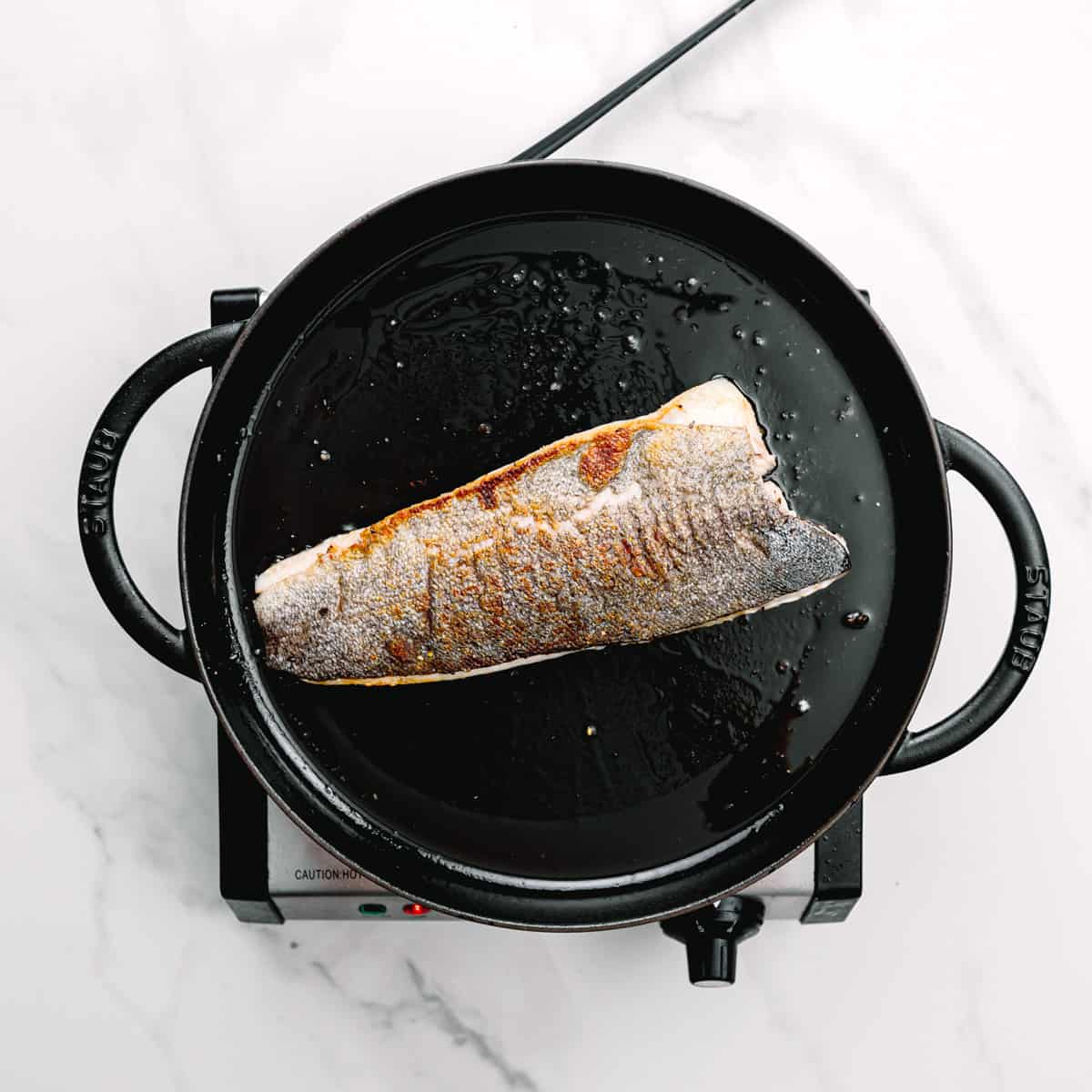 cook the fish fillets in a cast iron skillet.