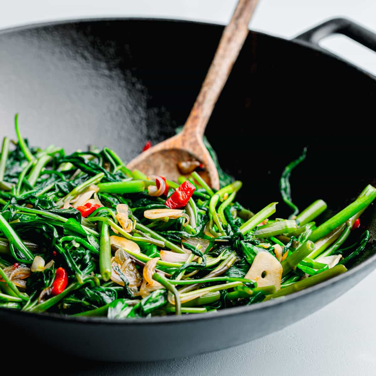 Water Spinach Stir Fry (Ong Choy) - Posh Journal
