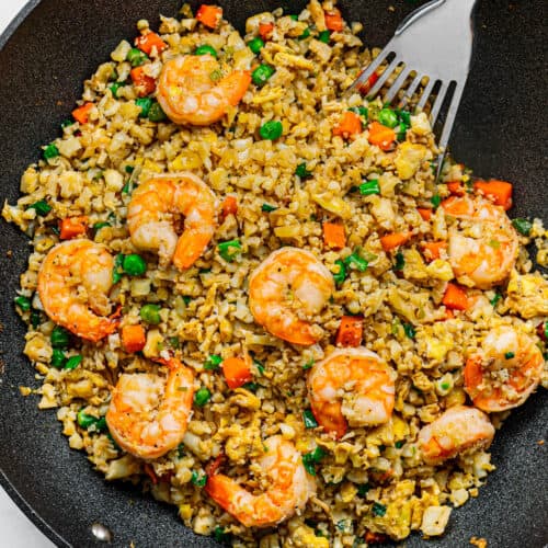 Cauliflower Fried Rice with Shrimp (Low-Carb!) - Posh Journal