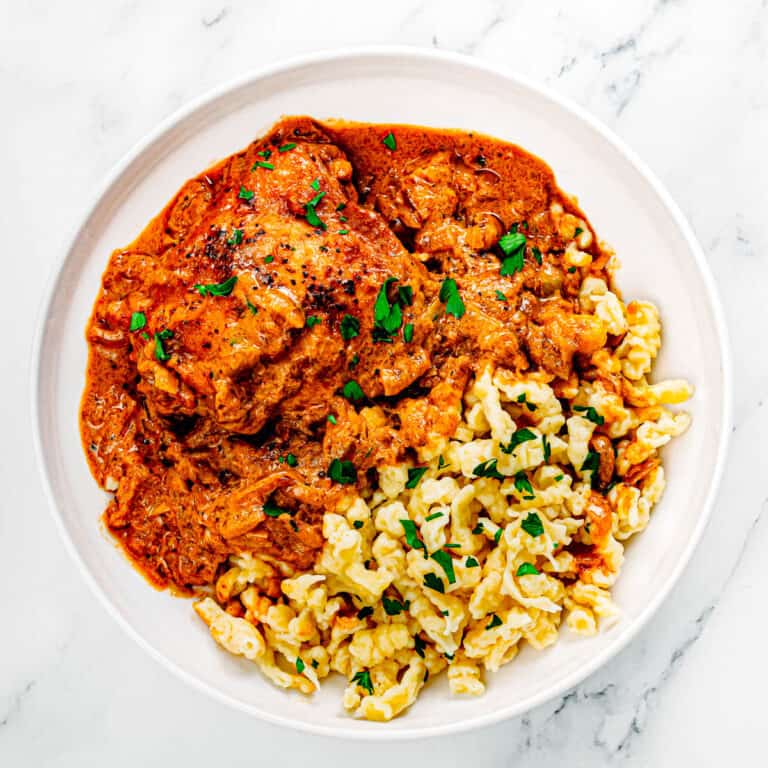 Easy Chicken Paprikash (Paprikas Csirke)StoveTop or Instant Pot