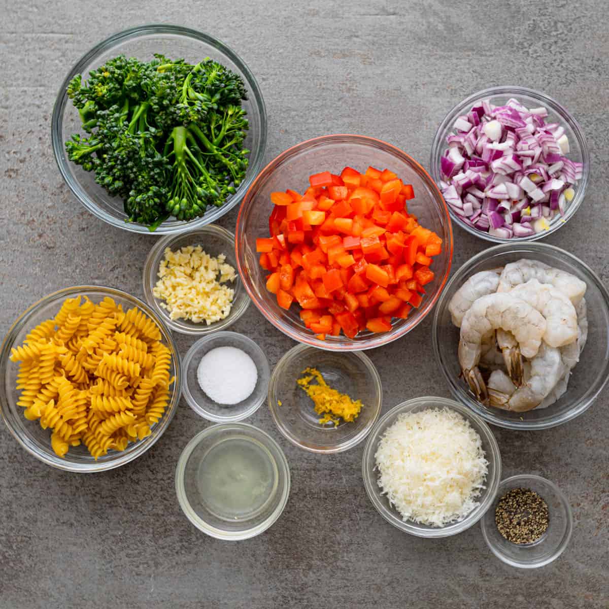 the ingredients from rotini pasta.