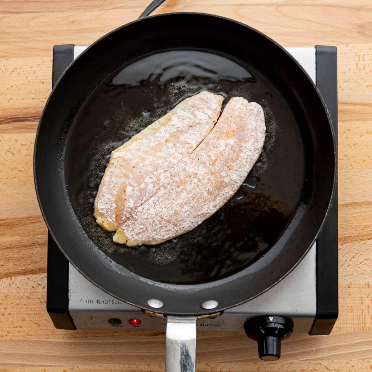  cook the fish fillets for 1.5 - 2 minutes per side or until golden brown. 