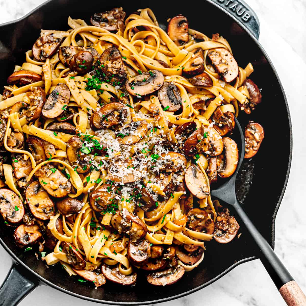 Simple Mushroom Pasta - Posh Journal