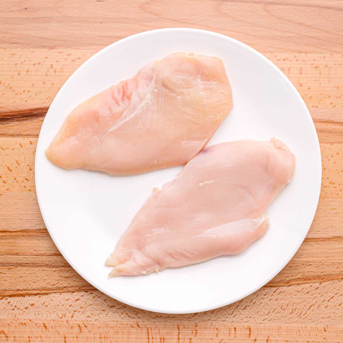 thinly sliced chicken breast.