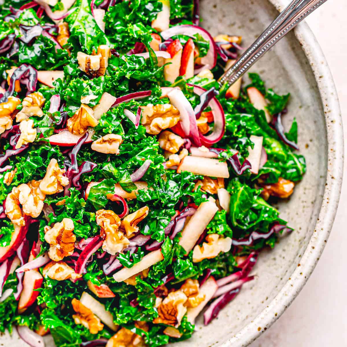 Kale slaw with apple recipe.