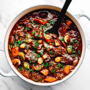 Easy Beef Bourguignon recipe.