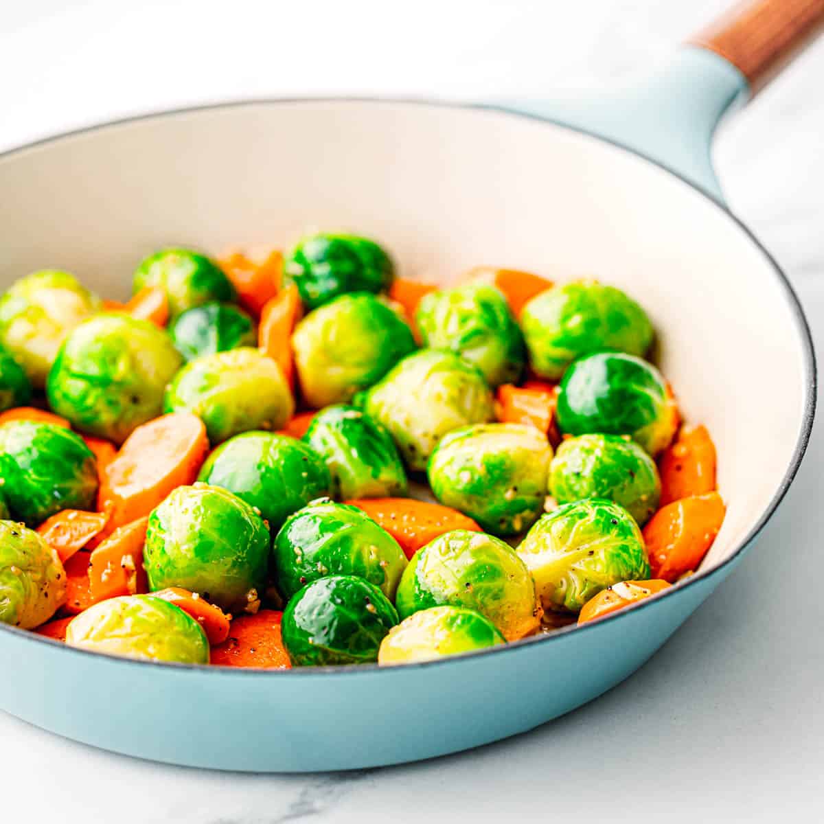 sautéed Brussels sprouts and carrots recipe..