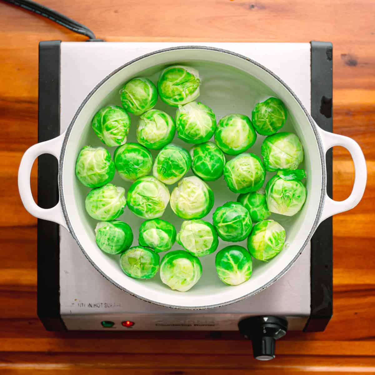 blanching brussels sprouts. 