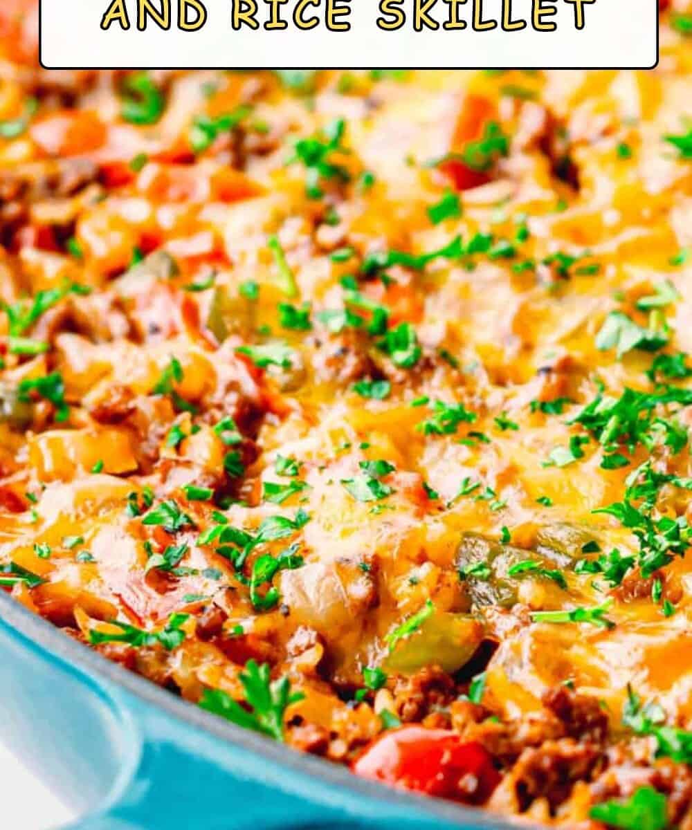 Mexican Beef and Rice Skillet Recipe.