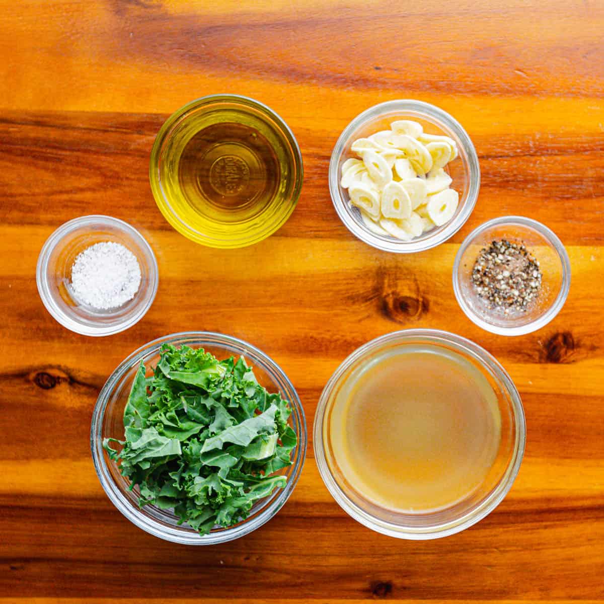 ingredients for sauteing vegetables.