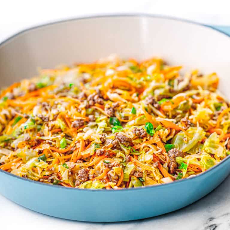 Easy Ground Beef and Cabbage Stir Fry - Posh Journal