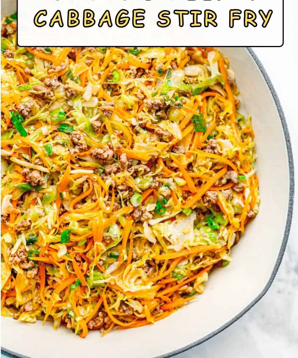 Ground Beef and Cabbage Stir Fry Recipe.