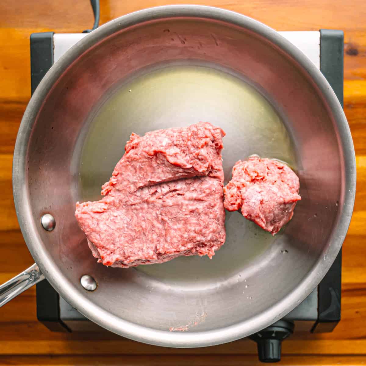 browning ground beef.