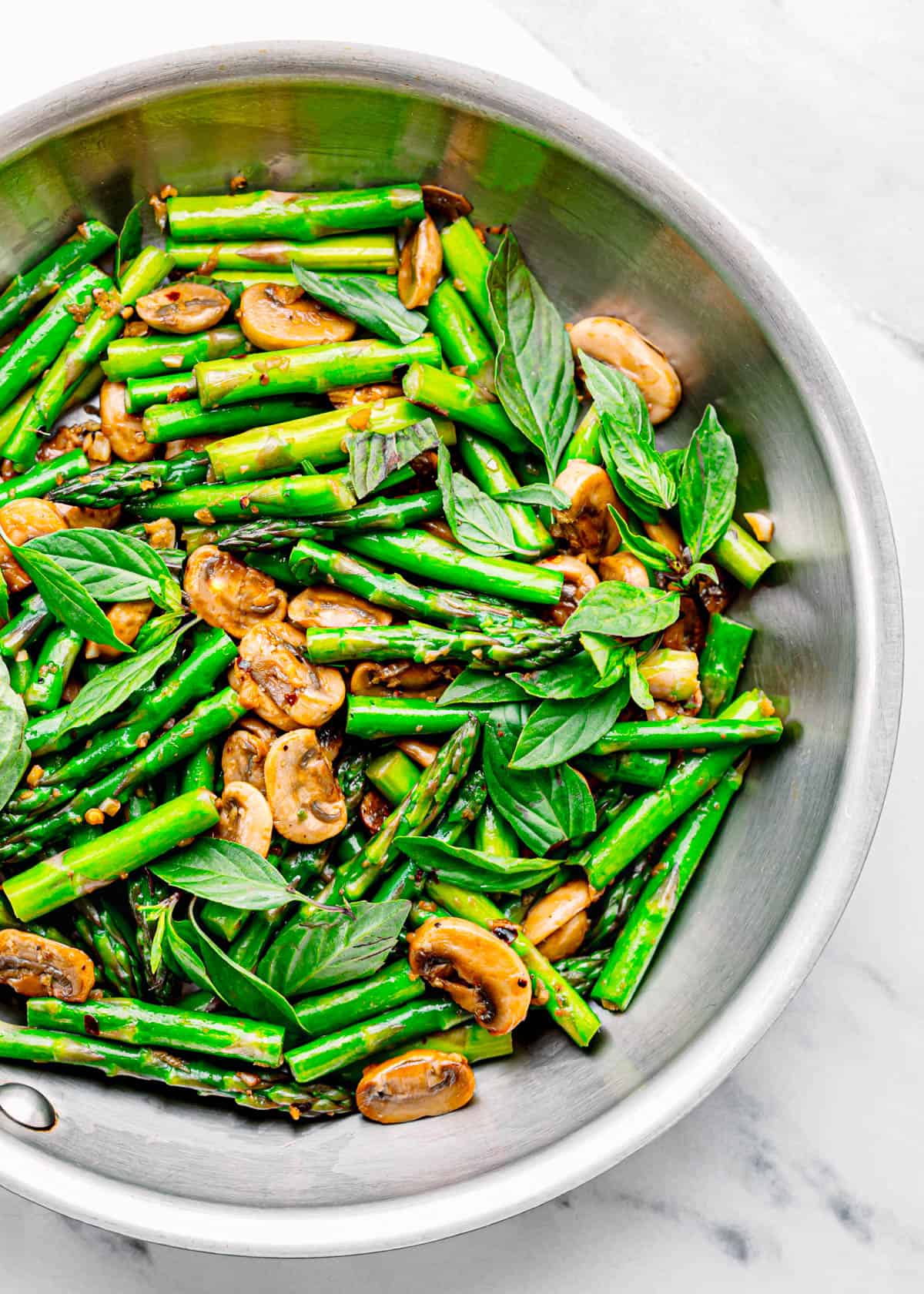 Sautéed Asparagus and Mushrooms recipe. 