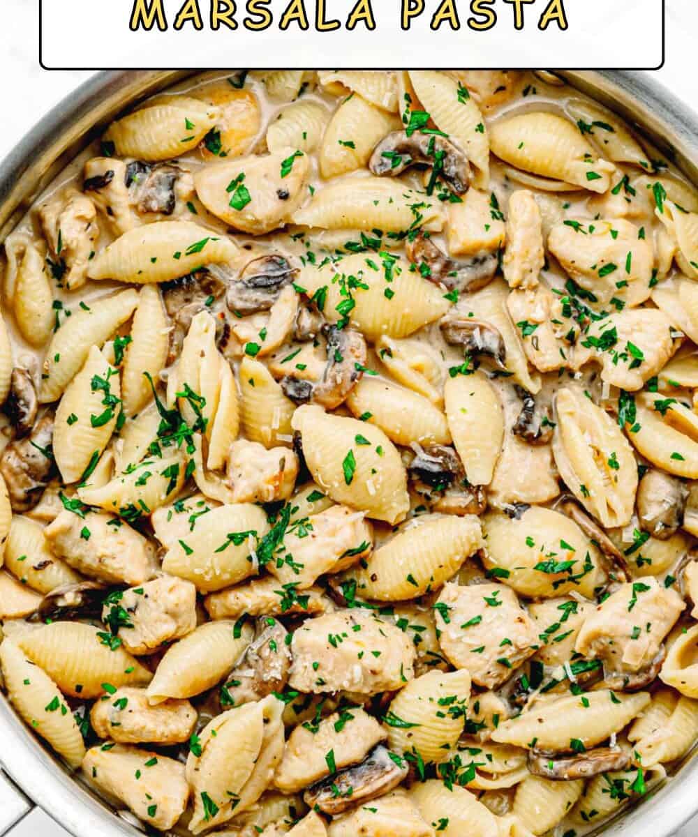 Chicken Marsala Pasta Recipe.