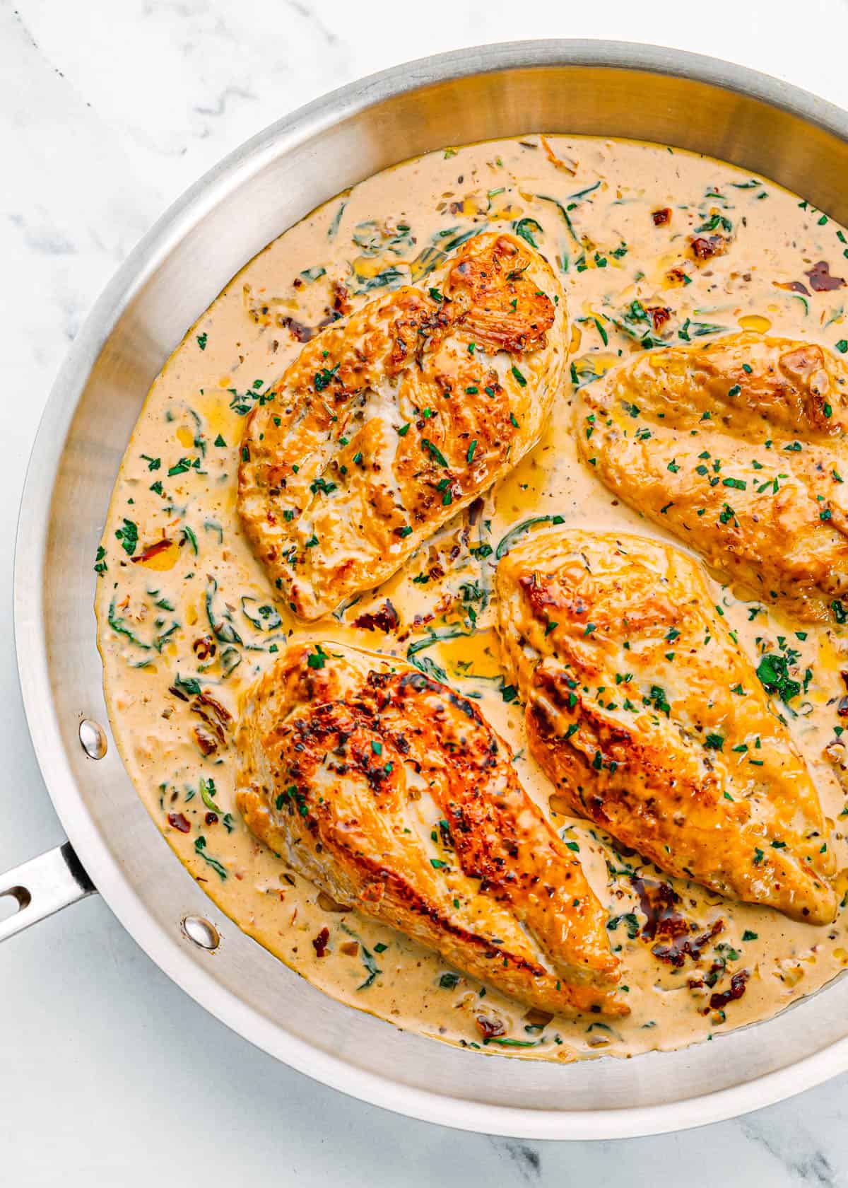 creamy tuscan chicken.