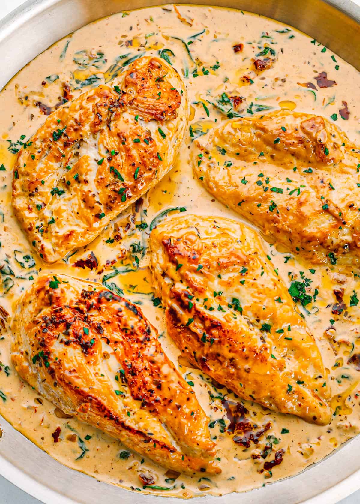 creamy tuscan chicken.