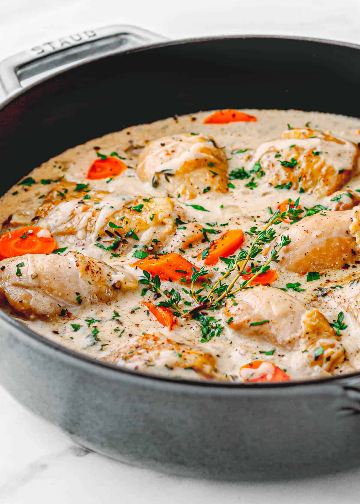 French chicken fricassee recipe.