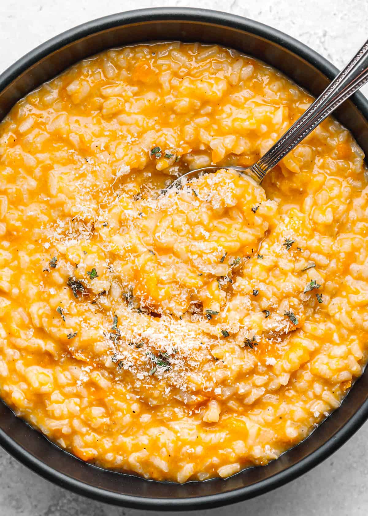 roasted butternut squash risotto with sage.