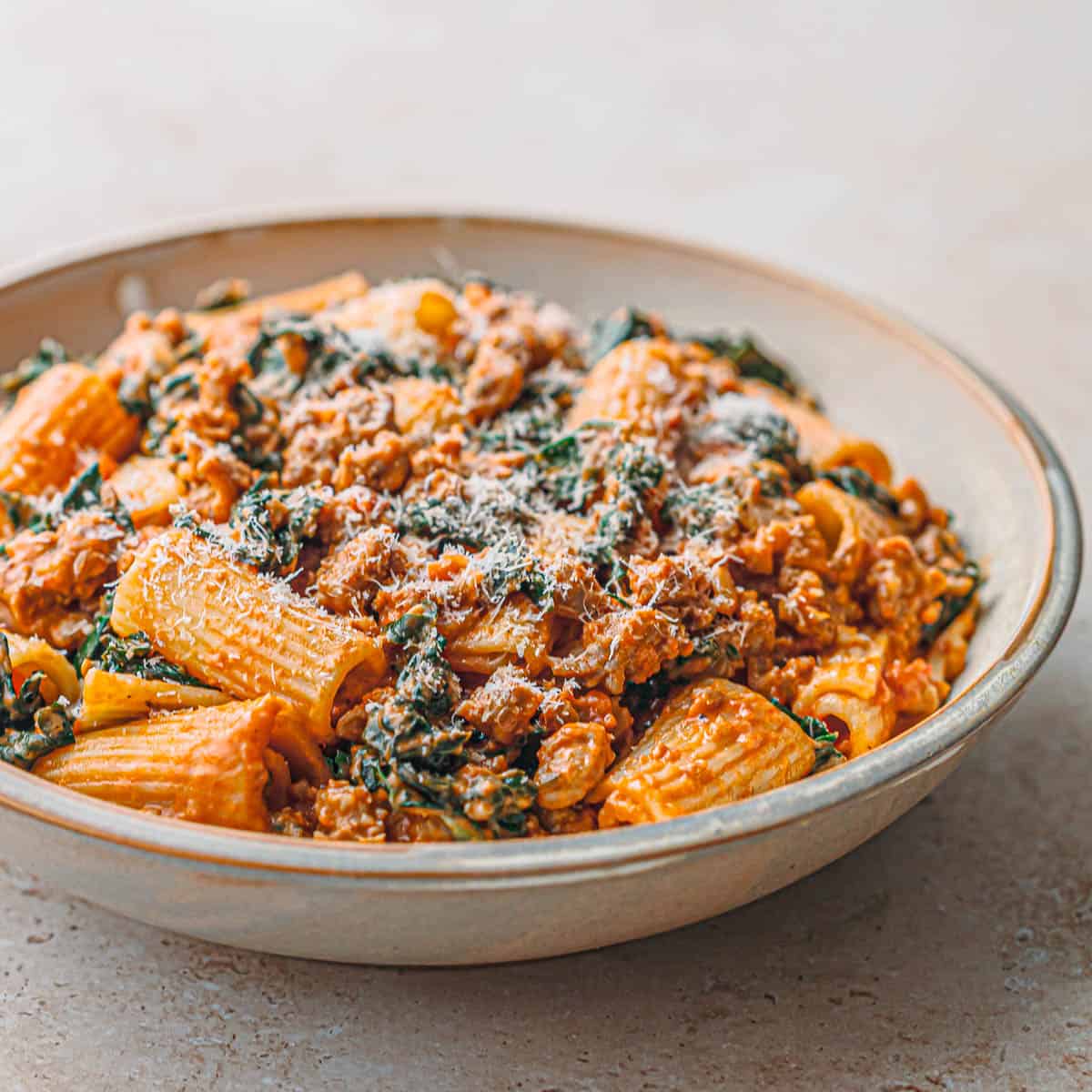 Kale and sausage pasta.