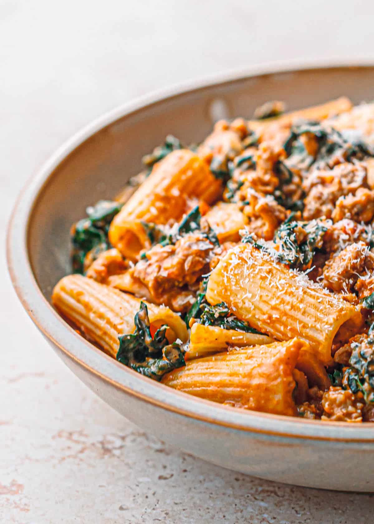 Kale and sausage pasta.