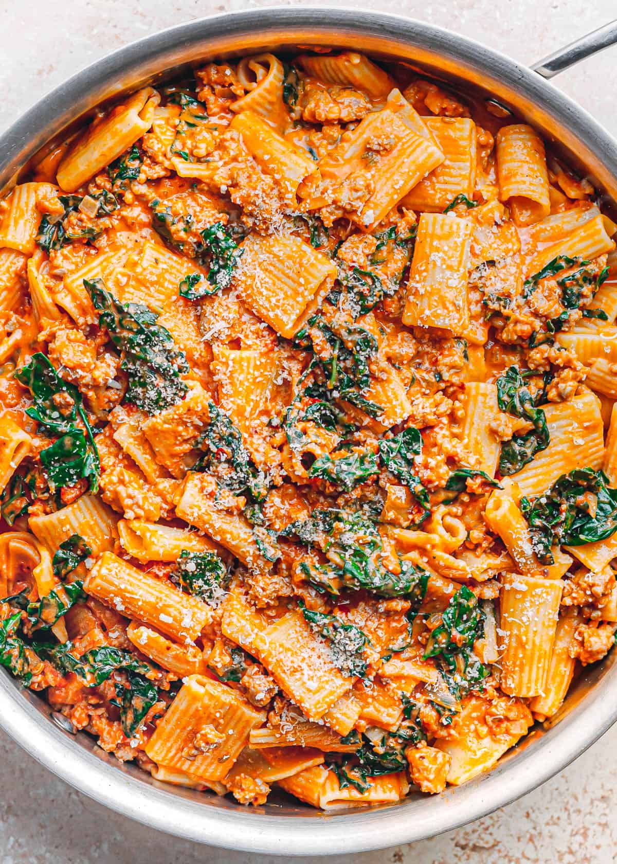 Kale and sausage pasta.