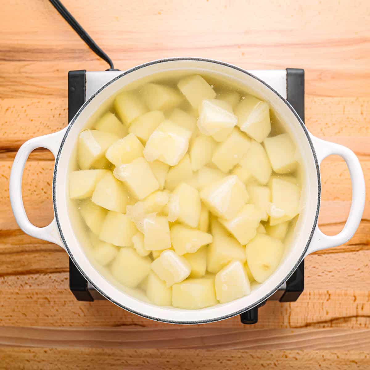 boiling potatoes. 