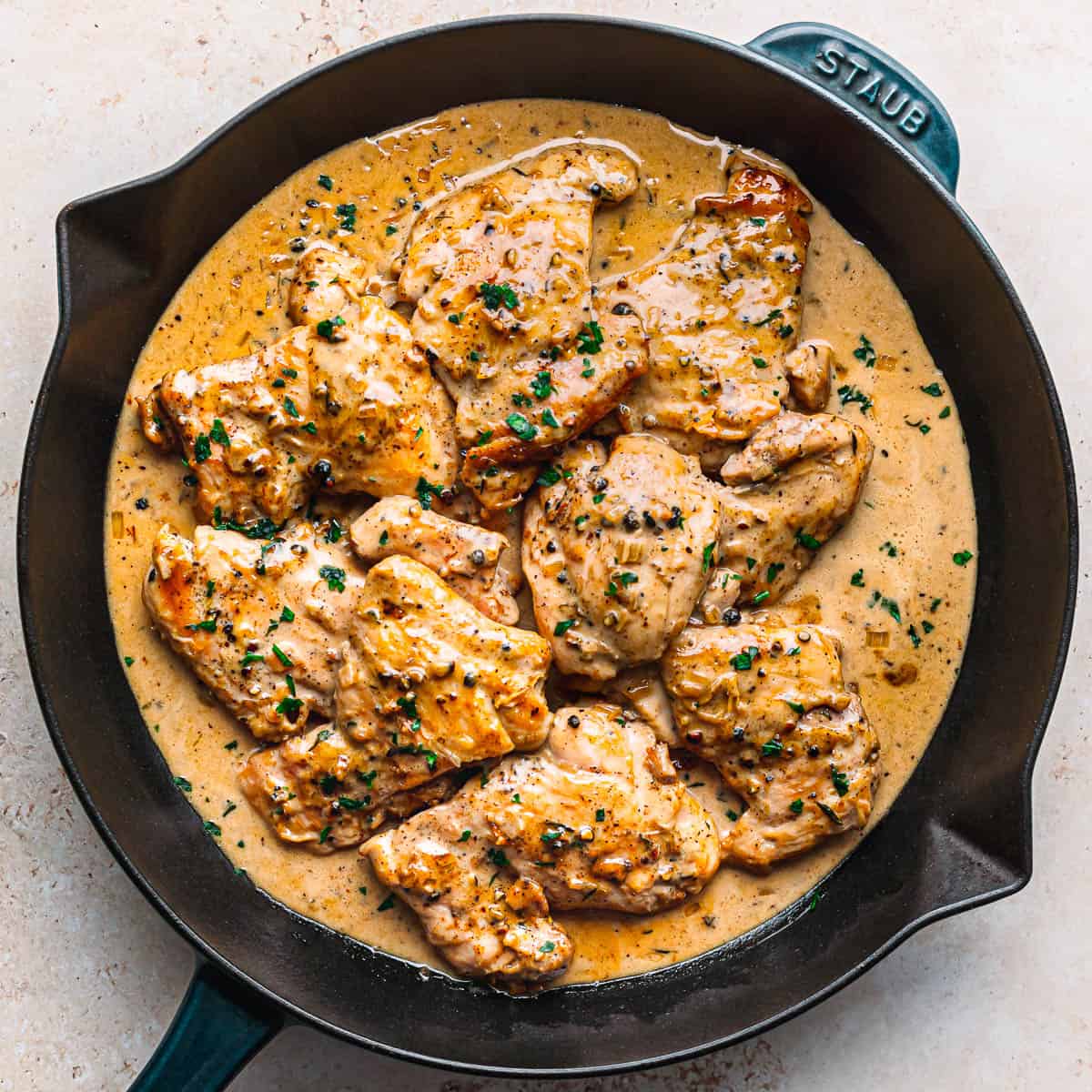 chicken au poivre recipe. 