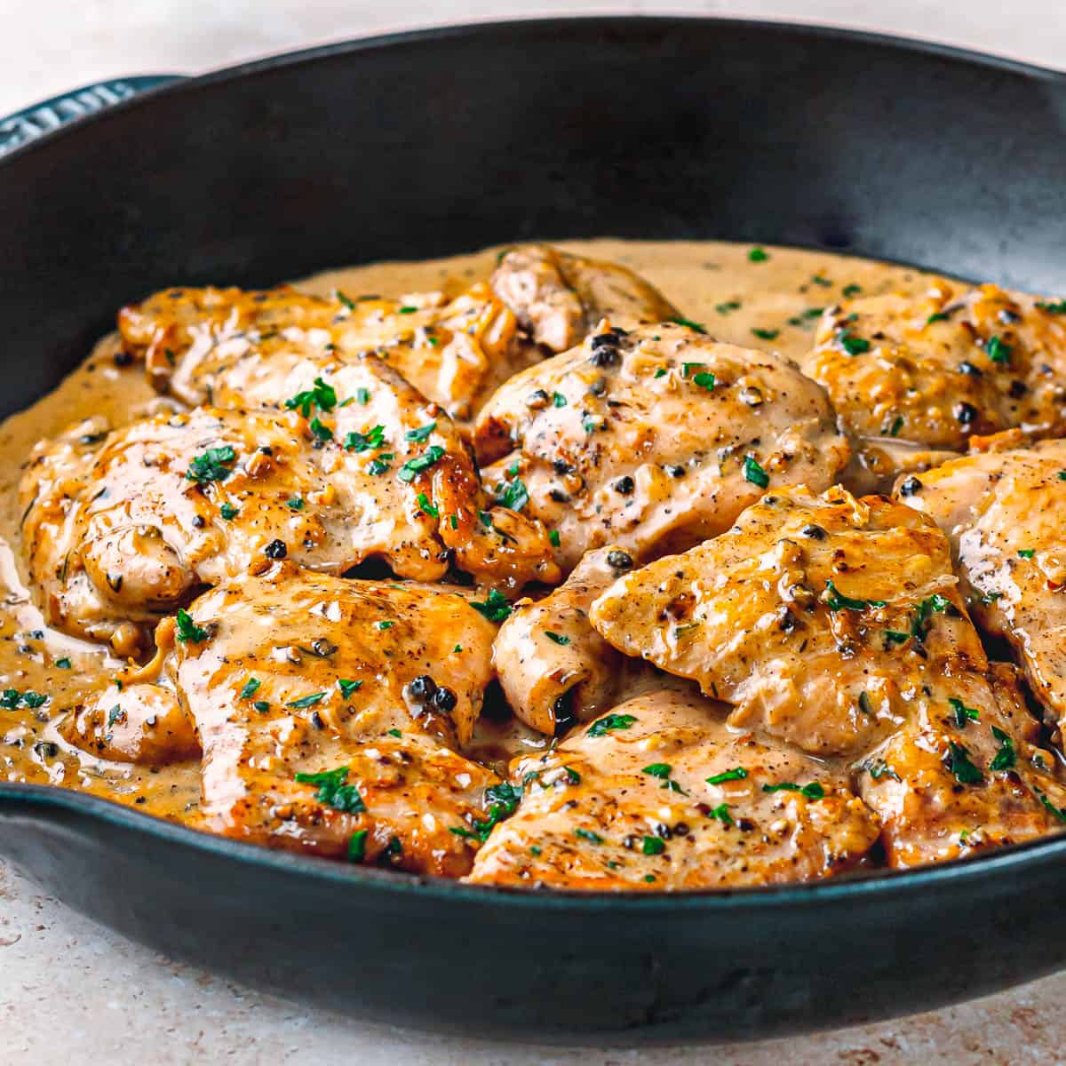 chicken au poivre recipe.