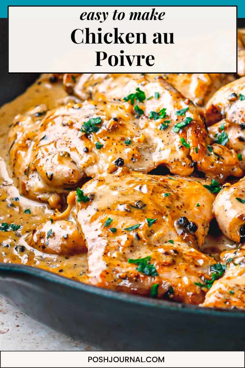 chicken au poivre recipe pinterest.