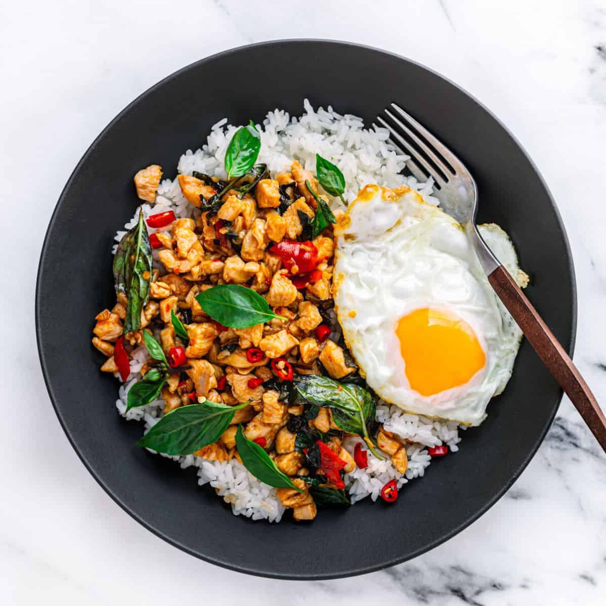 spicy Thai Basil Chicken recipe.