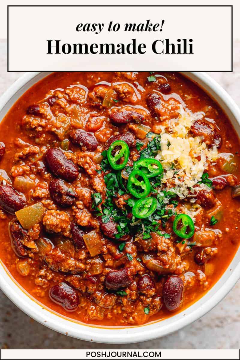 easy homemade chili recipe.