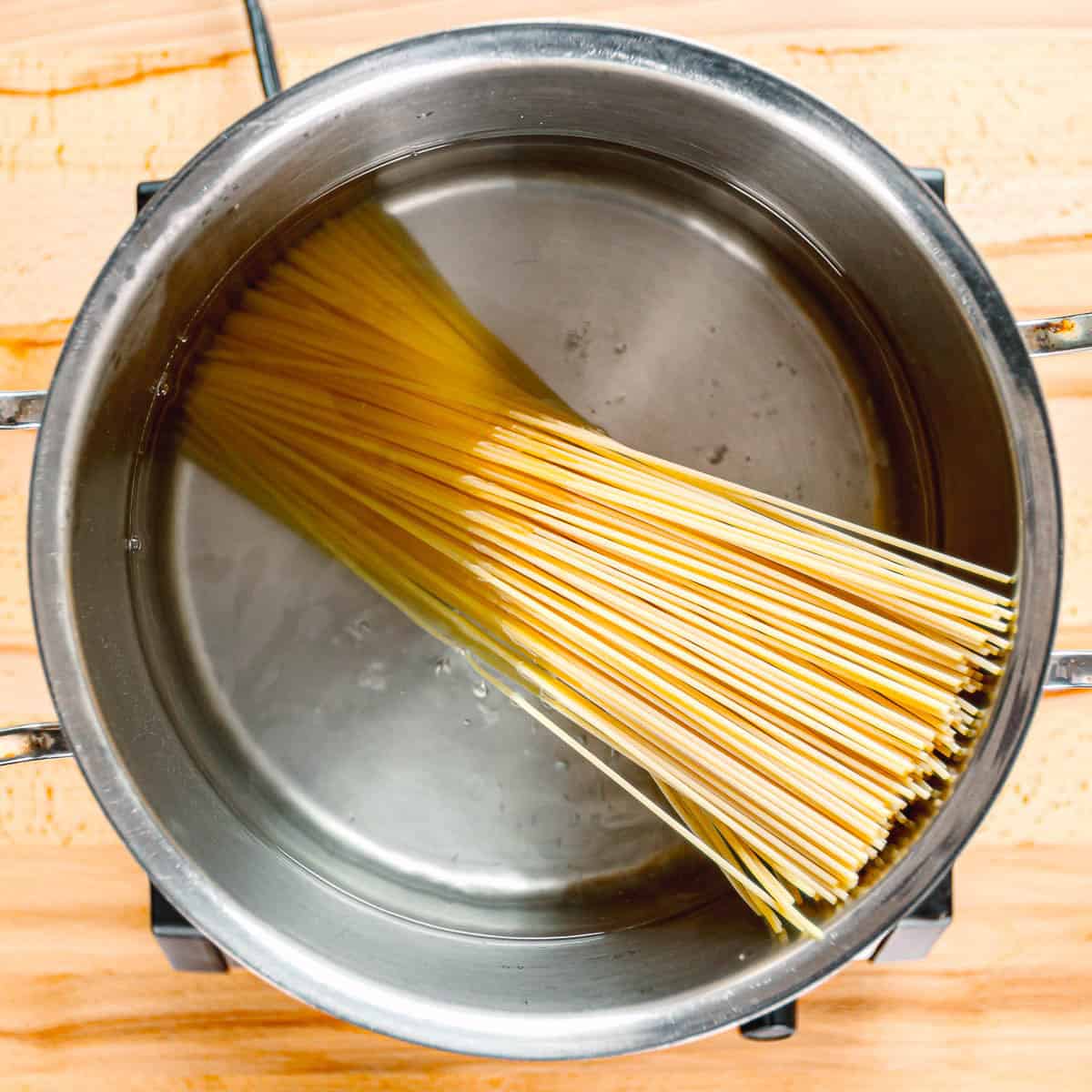 boiling pasta.