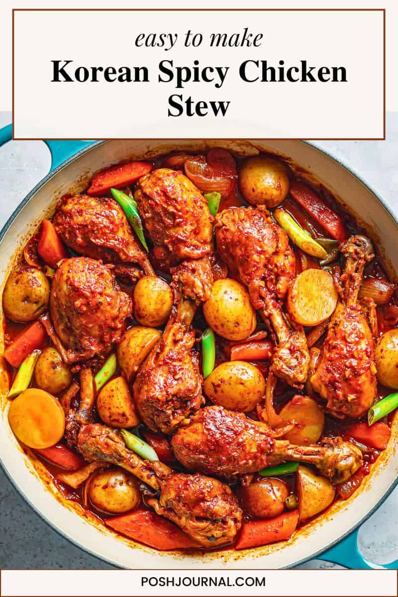 Korean spicy chicken stew recipe.