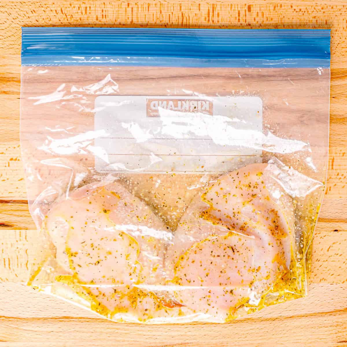 marinating chicken breast.
