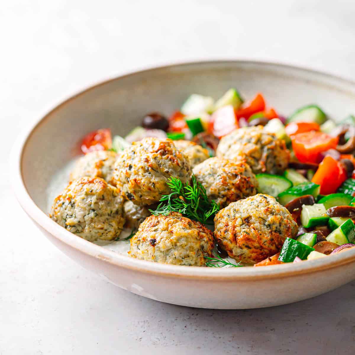 greek chicken meatballs. 