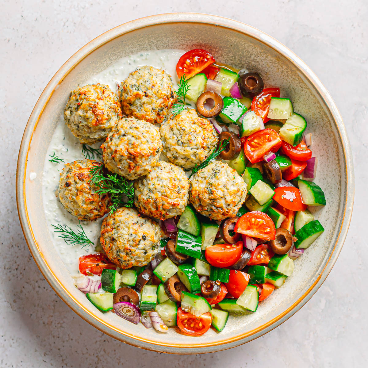 Greek Chicken Meatballs recipe.