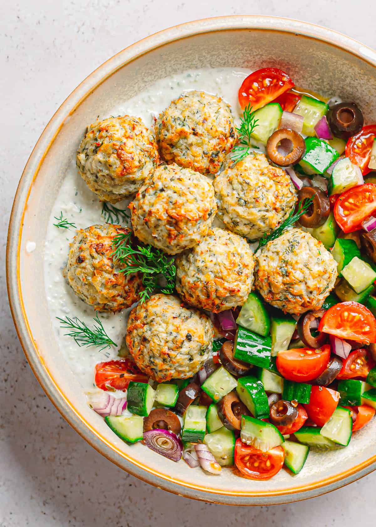 greek chicken meatballs. 